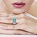 Sterling Silver Turquoise Ring with Genuine Turquoise (Select Color) (Turquoise, 9)