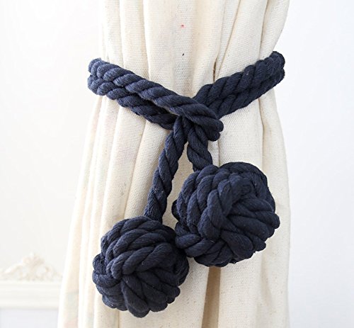 image for Loghot Fine Hand Tied Curtain Clip Drapery Tassels Curtain Tiebacks/Ta