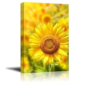 Yellow Sunflowers and Bright Sun Wall Decor