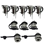 Lsgoodcare 10Pack 5.5 x 2.1 MM 5A DC Power Jack Socket Threaded Female Mount Connector Adapter with Dustproof Plug