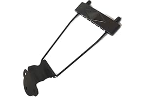MUSICIAN OUTFITTERS 6 String Trapeze Tailpiece for Jazz Archtop Electric Guitar Replacement (Black Long)