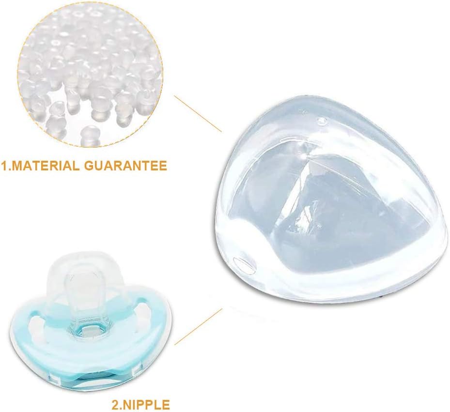 Dummy 5Pcs Transparent Pacifier Case and Holder Box - BPA-Free Nipple Shield for Travel and Home, Clear, 5 Count (Pack of 1) - Image 4