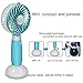 Welltop Handheld Fan USB Rechargeable Desk Fan Portable Small Fans 3 Speeds Personal Fan for Home Office Travel