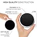YouShop Luxury Coasters for Drinks - Premium Metal, Black Leather, Velvet Base | Contemporary and Clean Style, Modern Coaster Set for Living Room, Kitchen, or Office Cup Coasters | Protect Furniture