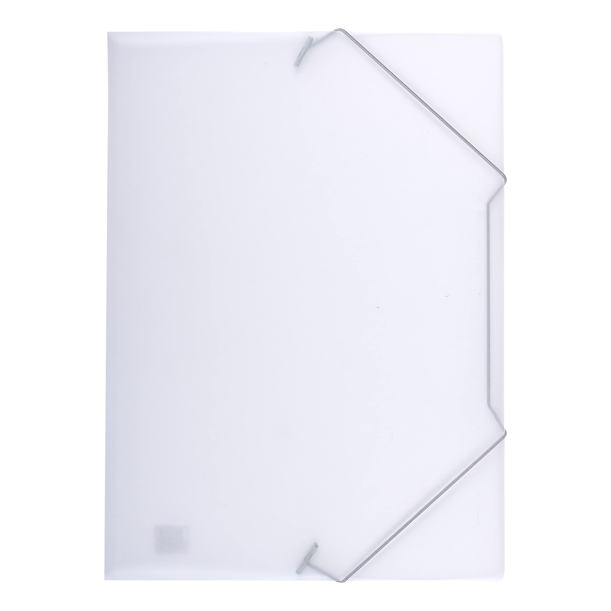 Elba 33490FL A4 File Folder/Plastic with Elastic Closure / 0.05 mm Polypropylene/for Approximately 50 Sheets/Pack of 10 / Transparent