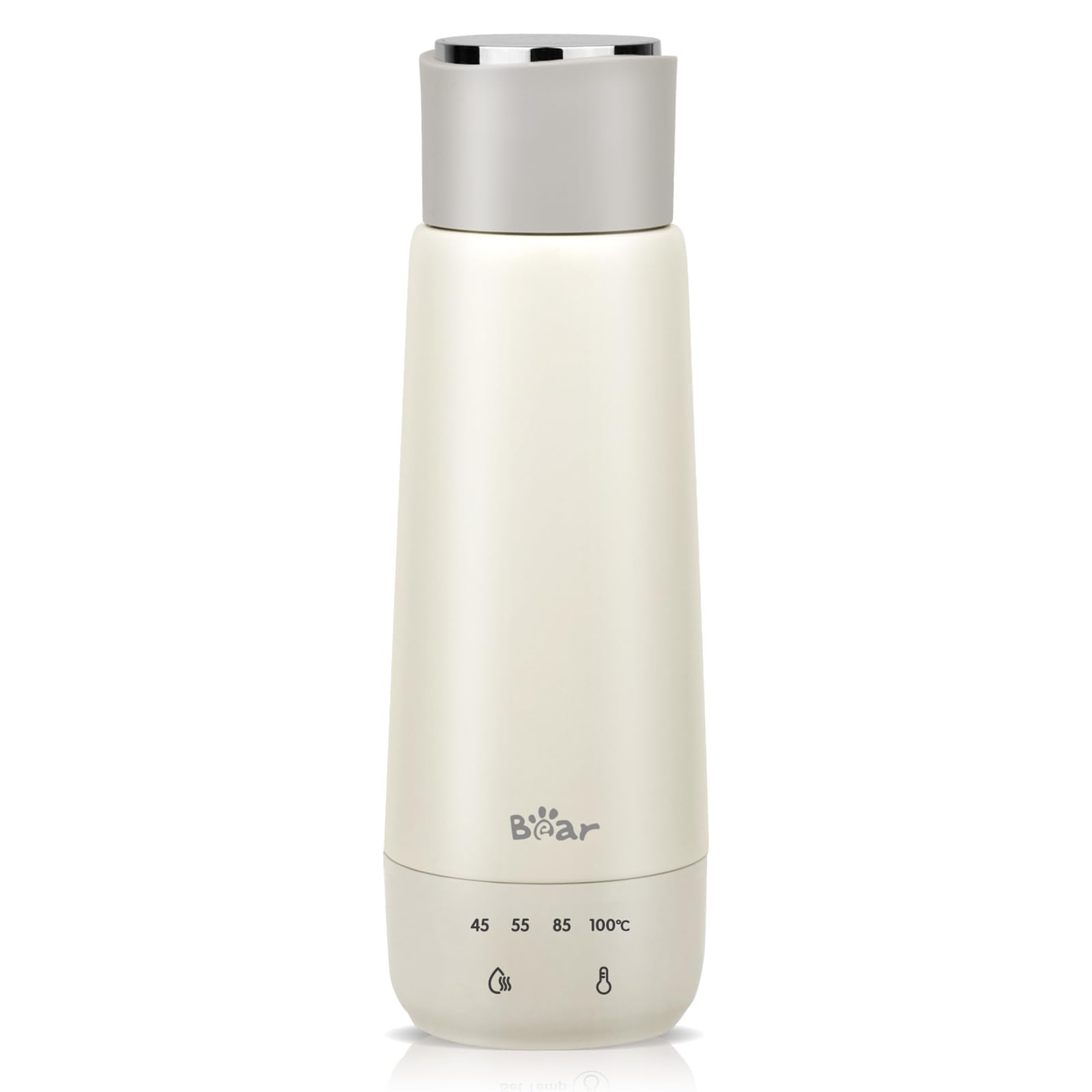 Bear 300ml elektrischer Wasserkocher, 3-in-1 Reise-elektrischer Wasserkocher, Doppelschicht 304 Edelstahlliner, tragbarer kleiner schneller Heizungsisolierungsbecher(Doppeltaste)