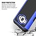 SYONER Galaxy Luna Case, Galaxy Amp 2 Case, Galaxy Express 3 Case, J1 2016 Case, [Shockproof] Defender Phone Case Cover for Samsung Galaxy J1 2016 / Amp 2 / Express 3 / Galaxy Luna [Blue/Black]
