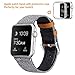 SKYLET Leather Bands Compatible with Apple Watch Band 49mm 45mm 44mm 42mm 41mm 38mm 40mm Men for iWatch Ultra SE Series 8 7 6 5 4 3 2 1, Classic Canvas Fabric Leather Straps for Women with Metal Clasp