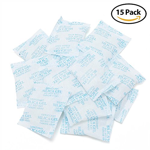 Silica gel desiccant packets, 20 gram, pack of 15, safe…