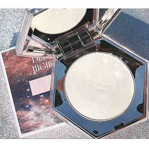 Diamond Highlighter Glitter Diamond White Shimmer Fluorescent Face Highlighter Make-up-Palette für Gesicht und Körper für ein einfaches Bühnen- und alltägliches langanhaltendes Make-up (diamantweiß)