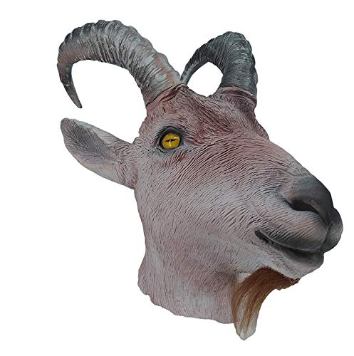 Goat Mask Antelope Animal Overhead Latex Mask Realistic Ram Goat Mask Cosplay Halloween Costume