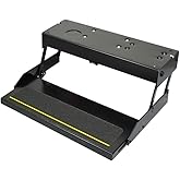 Kwikee 28 Series Electric Step Frame Assembly for RV, Travel Trailers, and Motorhomes, Hidden Light, 8.5" Step Rise, Anti-Slip Surface, Heavy-Gauge Steel Construction - 3747457