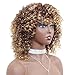 N&T Nicole and Tulip N&T Ombre Afro Kinky Curly Wigs for Black Women Ombre Blonde Synthetic Curly Hair Daily for Women