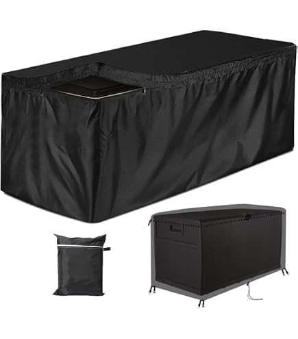 ABCCANOPY Aufbewahrungsbox-Abdeckung Für Draußen – Wasserdicht & Staubdicht, 44x28x24 Cm, Schwarz