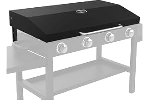 BBQ777 Upgrade Cover Hinged Lid w/Thermometer for Blackstone 36 Inch Griddle 1836 1554 1565 1825 1866 2149 1984 2151 1863 2122 1841 and More, Griddle Grill Hard Cover Flat Top Lid for Blackstone 36" Lid