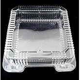 Durable Packaging 9" x 9" x 3" Clear Hinged Plastic Food Bakery Take-Out Container (Pack of 25)