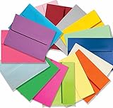Assorted Multi Colors (100 Boxed) A2 Envelopes for 4-1/8 X 5-1/2 Response Cards, Thank You Invitation Announcement Shower - Astrobrights & More from The Envelope Gallery