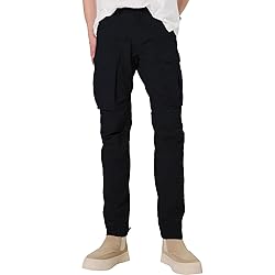 Plaid&Plain Men's and Women's Black Cargo Pants