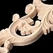 BloomingJS 1 Pair Wood Carved Corner Onlay Applique Frame Decor Furniture Unpainted Home