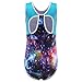 BAOHULU Girls Gymnastics Leotards Shiny Spliced Scale Dance Clothes 3-12 Years B166_Galaxy_12A