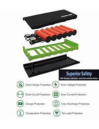 Power Bank 20000mAh Cargador Portátil Rápido con 4 Salida USB Smart Alta Capacidad Batería Externa Pack para iPhone iPad Samsung Galaxy, Android y otros dispositivos inteligentes   Negro