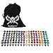 Skull Splitter Dice- One Pound Bag- 126 Polyhedral RPG Bulk Dice- 18 Complete Sets- Velvet Pouch