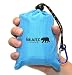 BEARZ Outdoor Picnic Blanket 55″x60″ - Compact, Waterproof Pocket Blanket Best for the Beach, Travel, Hiking, Camping, Festivals - Durable, Sand Proof Towel with Corner Pockets, Loops and Bag