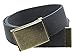 Canvas Web Belt Flip-Top Antique Brass Buckle/Tip Solid Color 50