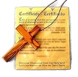 Large Christian Cross Olive Wood Pendant HJW