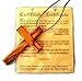 Large Christian Cross Olive Wood Pendant HJW, 	brown 