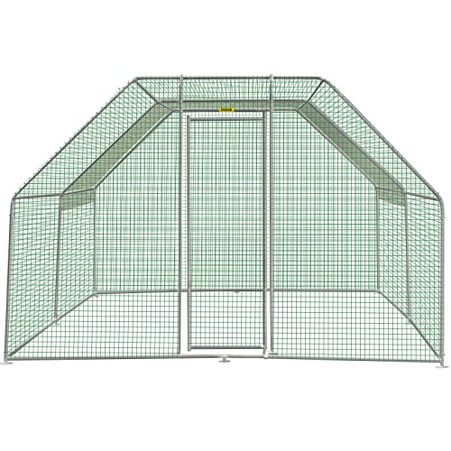 VEVOR Large Metal Chicken Coop with Run, Walkin Chicken Runs for Yard
