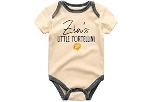 Italian Baby Shirt Zia's Personalize Little Tortellini Romper Funny Italian Baby Shower Gift Custom Baby Bodysuit Unisex Infa