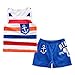 LittleSpring Little Boys' Shorts Set Summer Striped