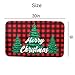 Gz party Merry Christmas Door Mat,18 x 30 Inch Winter Holiday Non-Skid Floor Mat Switch Mat Indoor Outdoor Home Garden, Easy to Clean Low Profile Mat for Entry Patio Garage High Traffic Areas (red)