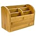 Desk Organizer Caddy For Office Supplies Pen holder & Desk Accessories Made of Organic Bamboo by Intriom Bamboo Collection
