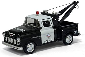 Kinsmart 5 1955 Chevy Stepside Pick-Up Tow Truck (Police) 1:32 Scale