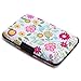 HDE Designer Aluminum RFID Blocking Identity Protection Travel Credit Card Case (Spring Flowers)