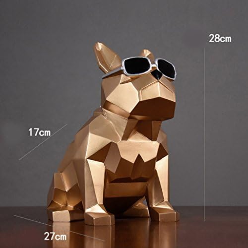 民芸品 創造的な幾何学的な犬の装飾実用的な店の装飾ノルディックホームパーソナリティティッシュボックスリビングルームテレビキャビネットディスプレイ Color Golden Yellow Afriqueassistance Tn