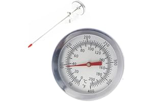 SundiooK for Stainless Steel Meat Thermometer BBQ, Oven andCooking -50to 300for Range, 20cm Probe, LCD Display