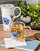 Floral Garden Double Wall Glass Cup - 5 x 4 x 5 Inches