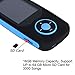 Mp3 Player with Bluetooth 16GB Support up to 64GB-Blue by TIMMY