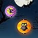 JOYIN 8 PCS 12.5ft Halloween Hanging Paper Lanterns with LED Light, Spider Bat Skeleton Ghost Witch Owl Pumpkin Lantern for Halloween Outdoor Decor Indoor Yard Garden Lawn Holiday Party Decor