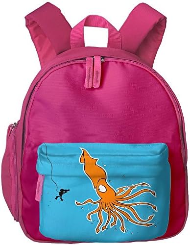 Giant Squid T School Bag For Boys And Girls Kids Daypack Oxford Cloth Backpack