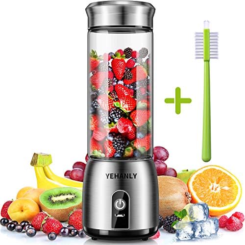 Portable Blender, YEHANLY Stainless Steel Mini Blender for Smoothie
