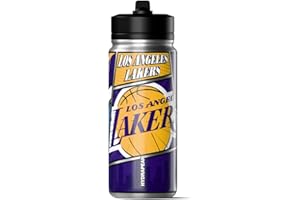 Hydrapeak x NBA Los Angeles Lakers 20 oz Stainless Steel Water Bottle, Officially Licensed Double Wall Insulated Sports Bottle with Straw Lid, Reusable Leakproof Gift for Kids & Adults