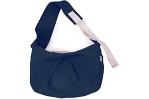 SEZDEKI Ferret Sling Carrier - Pet Carrying Bag with Adjustable Strap Hands Free Shoulder Bag Crossbody Travel Slings Soft Small Animal Bonding Pouch Front Backpack for Ferret Rabbit Puppy Kitten (Dark Blue)