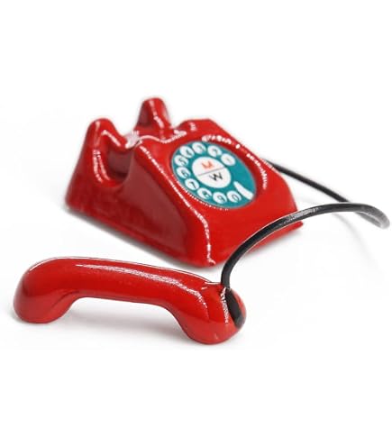 Retro-Miniaturtelefon Aus Legierung – 2-teiliges Set Für Puppenhaus & Deko – Im Vintage-Stil