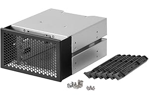 Kqcibz 3.5 Inch HDD Cage Rack Hard Driver Tray Hard Drive Cage Support 3 HDD Hard Disks