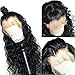 Eayon Human Hair Lace Front Wigs Pre Plucked with Baby Hair, 20inch Curly Bleached Knots Human Hair Wigs for Black Women 150% Density