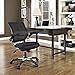Modway Edge Mesh Back and Mesh Seat Office Chair In Black With Flip-Up Arms in Black